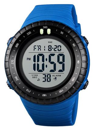 Чоловічий наручний годинник skmei 1420 синій ремінець