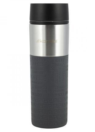 Термокухоль kamille cortado 420 мл, неіржавка сталь, сірий міні термос термокухоль