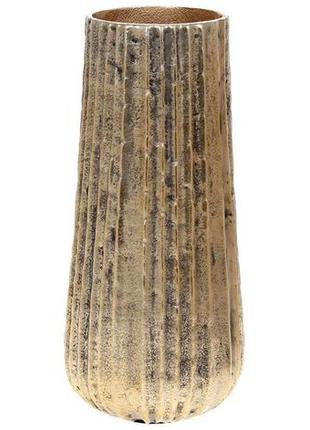 Декоративна ваза "estet" 15х33 см, метал, золото антик красива ваза для квітів