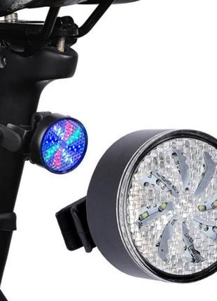 Велосипедний ліхтар габарит ayq-0113 + кліпса + microusb + 8 режимів (кольоровий)
