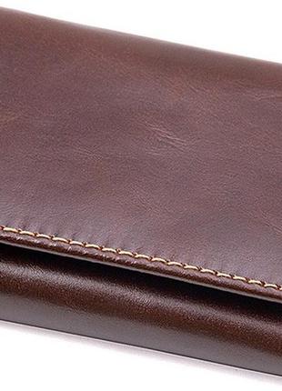Гаманець чоловічий vintage 14595 шкіряний коричневий гаманець для чоловіків