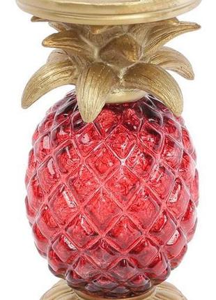 Підсвічник декоративний "adeola" ананас 10.2х10.2х19см, рубін гарний свічник