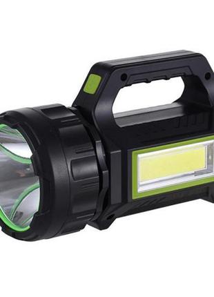 Фонарь с солнечной панелью hel-t95 (lm+cob белый + красный) + powerbank + microusb + (3+4 режима) trn