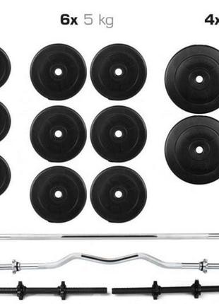 Штанга + гантели набор premium 101 кг спортивная набор штанга с гантелями