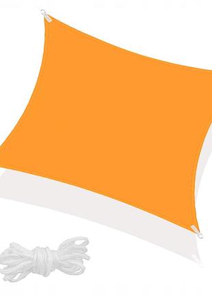 Тент-парус тіньовий для дому, саду та туризму springos 3 x 3 м sn1031 orange trn