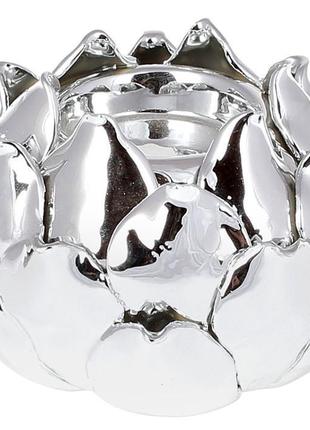 Подсвечник miliani "артишок" 10.5х11х8см, серебро красивый подсвечник