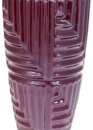 Ваза керамічна "lorenc" 22.5 см, перловий бордовий красивий ваза для квітів