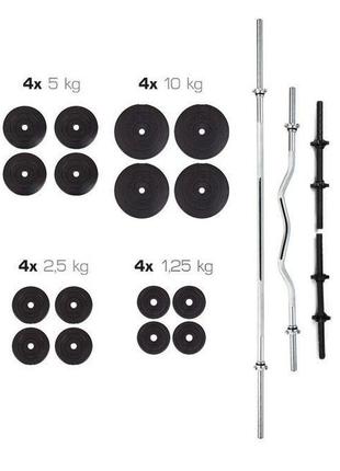 Штанга + гантели набор  91 кг спортивная набор штанга с гантелями
