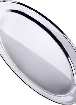 Поднос empire овальный 45х29см металлический кухонный поднос для подачи блюд