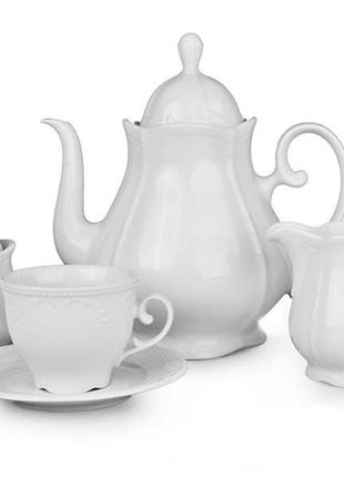 Чайный сервиз lefard каприз 942-004 17 предметов белый набор для чая сервиз набор для чая сервиз