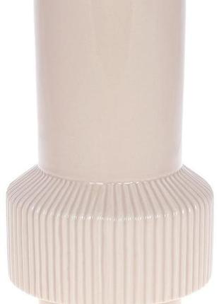 Ваза керамічна "stone flower" 13.6х13.6х22.2 см, бежева гарна ваза для квітів