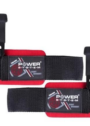 Крюки для тяги на запястье power system ps-3310 hardcore hooks black/red trn