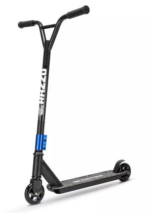 Трюковий самокат razzo go city 100 мм. алюмінієвий hst1-100 black/blue самокат для трюков