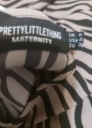 Летнее мини платье  ярусами  prettylittlething  maternity 5