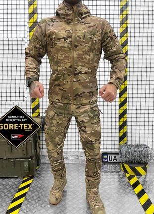 Тактичний осінній костюм softshell куртка і штани (мультикам) xxl