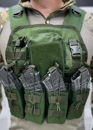 Тактическая питоноска с подсумками 18-1 без плит (haki ) trn