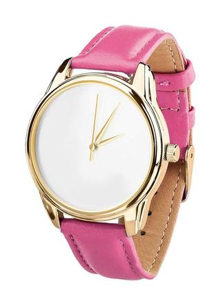 Часы ziz минимализм (малиновый, золото) оригинальные наручные часы