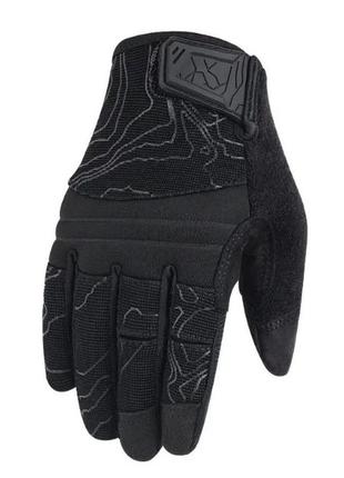 Перчатки полнопалые с защитой на липучке fqtacmi005 черный, xl перчатки для военных тактические