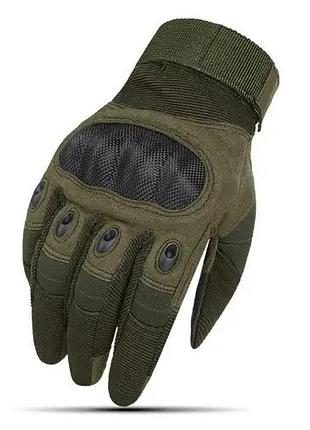 Перчатки защитные полнопалые на липучке fq20t001 оливковый xl перчатки для военных тактические