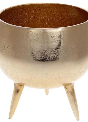 Декоративное кашпо "evian" на ножках 20х20.5см, металл, золото декоративная ваза красивая ваза для цветов