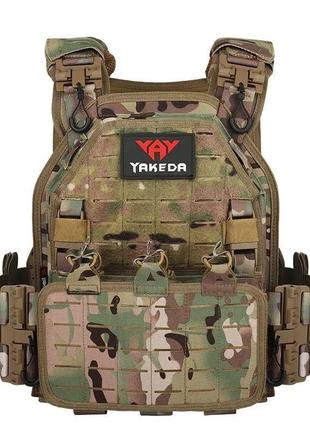 Плитоноска yakeda (без плит) с подсумками под магазины и быстрым сбросом (мультикам) trn