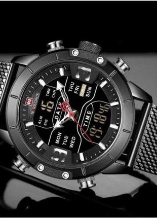 Мужские наручные часы naviforce tesla black nf9153 стильные наручные часы для мужчин