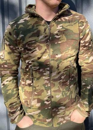Армійська флісова кофта на блискавці (мультикам) m