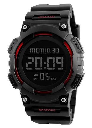 Мужские наручные часы skmei 1248 (черный с красным) стильные наручные часы для мужчин