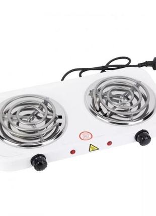 Електрична плита jx-2020b спіраль 2-комфорки 2000w