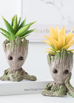 Набор горшочков для цветов и канцелярии грут groot g1 g2 trn