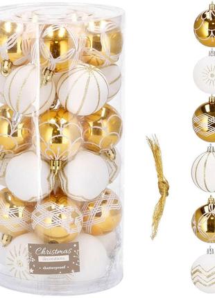 Набір ялинкових куль springos d=7 см 30 шт ca0152 trn