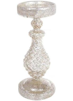 Підсвічник скляний layla «шампань антик» 10.5х24 см гарний свічник