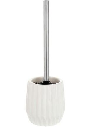 Йоржик для туалету з керамічною підставкою "молочний білий" 35 см trn