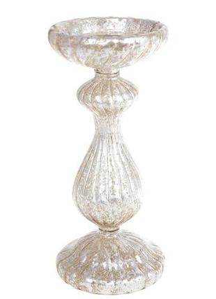 Підсвічник скляний mairenn «шампань антик» 10.8х24 см гарний свічник