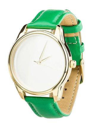 Часы ziz минимализм (зеленый, золото) оригинальные наручные часы
