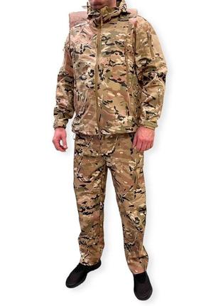 Тактичний чоловічий костюм softshell tactic shark skin (мультикам) m