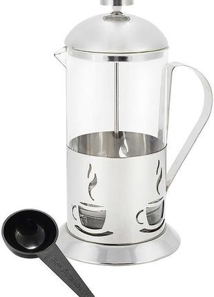 Френч-прес ofenbach tea time 600 мл із мірною ложкою пристрій для заварювання напоїв