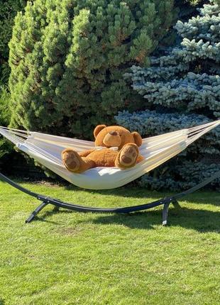 Монотонний гамак wish білий одномісний xl 200х100 wcg