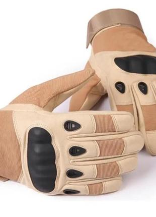 Повнопалі військові рукавички (похідні, армійські, захисні, мисливські) fq16s007 пісочний m