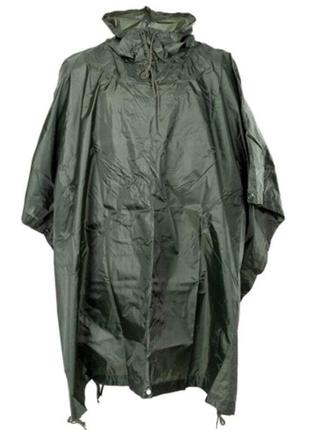 Тактичне пончо brandit (дощовик, плащ-намет) із сумкою олива