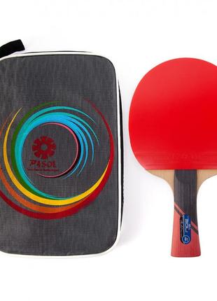Ракетка для настільного тенісу boli 5 star у чохлі. ракетки для гри в пінг-понг теніс