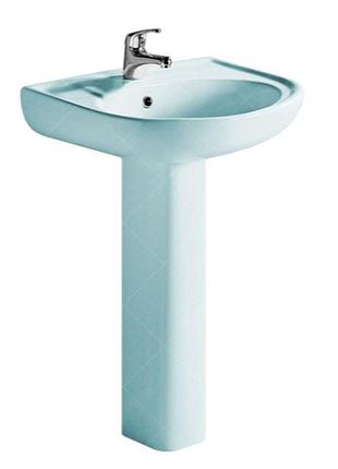 Комплект раковина + ножка rak ceramics cynthia wash basin (57 см) голубой trn