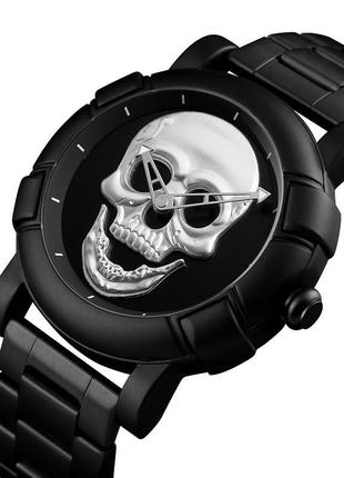 Оригінальний годинник skmei skull 9178 black-silver