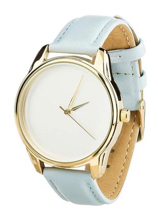 Часы ziz минимализм (голубой, золото) оригинальные наручные часы