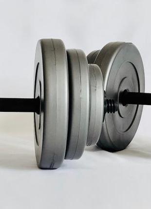 Гантелі 2х18кг grey спортивні гантелі