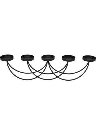 Подсвечник металлический "ravenna teco" на 5 свечей 58см, черный красивый подсвечник