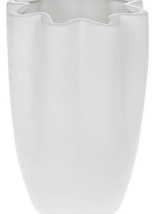 Ваза фарфоровая stone flower "фиори" ø12х17см, белая матовая красивая ваза для цветов