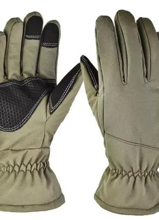 Тактические зимние перчатки (размер l) оливковый trnk