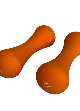 Неопренові фітнес гантелі wcg по 3 кг (2х3) спортивні гантельки