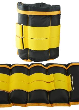 Утяжелители champion наборные с переменным весом 0,5 кг-2,5 кг желто-черный 2шт фитнесные утяжелители